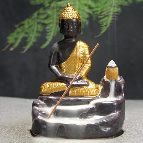 Buddha Incense Burner With Waterfall Effect - Inspire Uplift