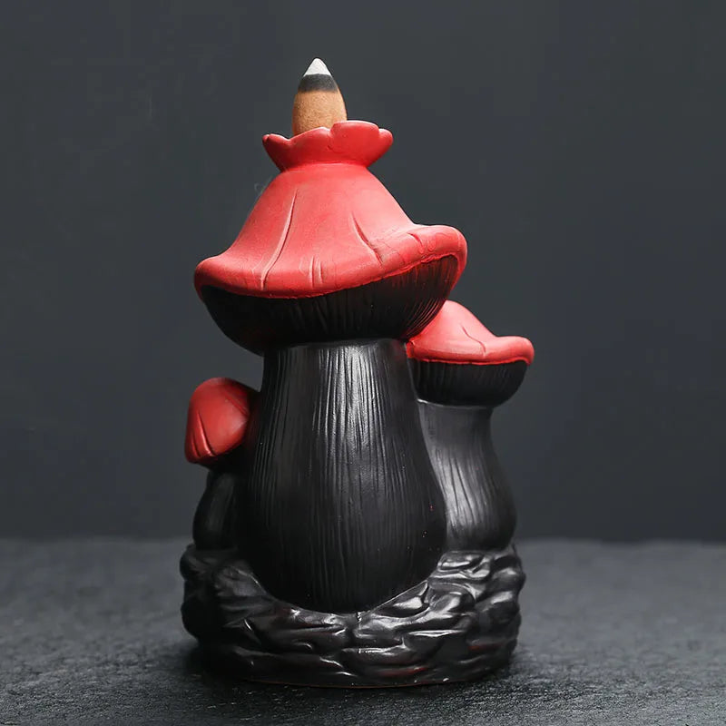 ceramic mushroom incense burner