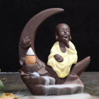 Meditating Buddha Backflow Incense Burner