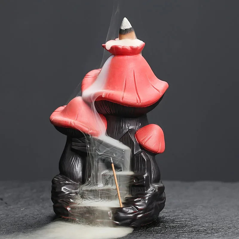 mushroom incense waterfall