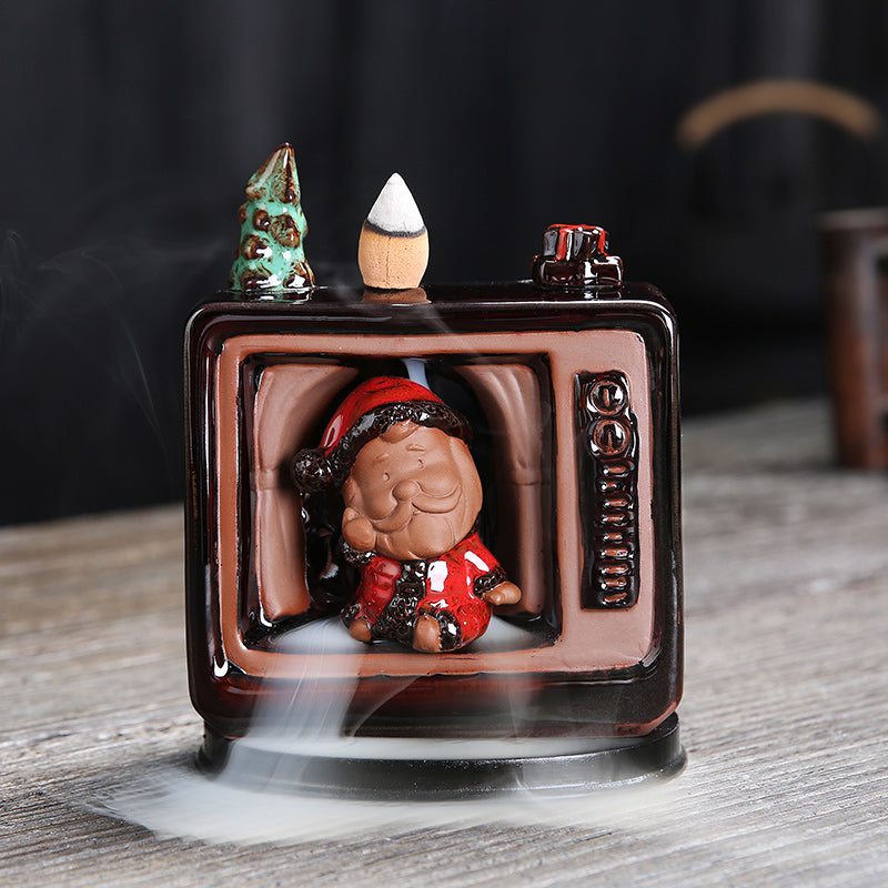 santa incense burner