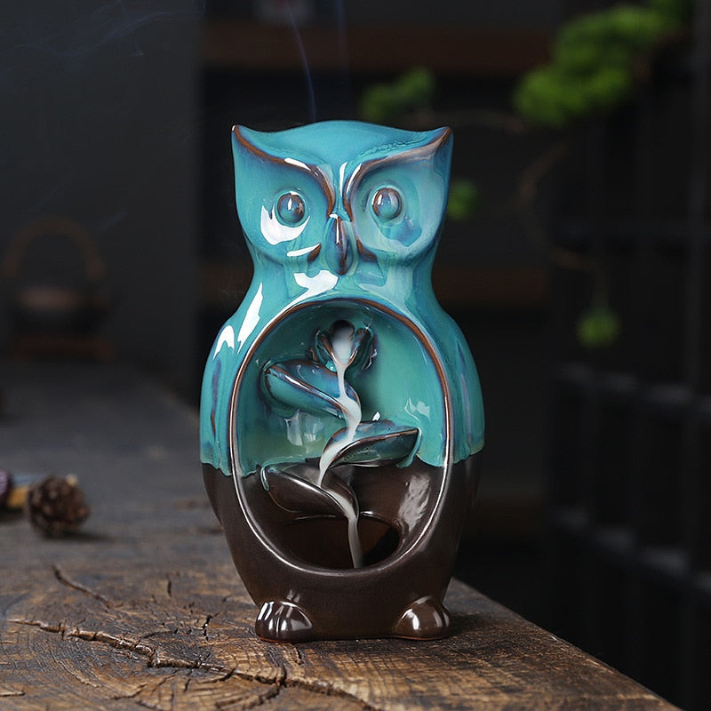 owl incense burner