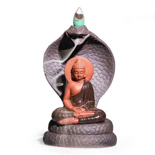 Snake Incense Burner With Buddha