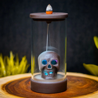 skull incense burner